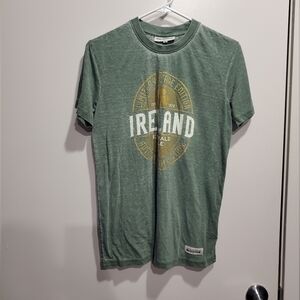 Ireland Emerald Isle Green Short Sleeve Tee with Distressed Logo